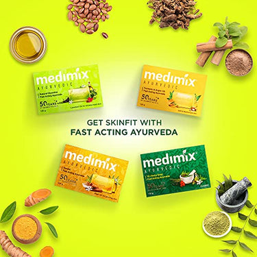 Medimix Ayurvedic Natural Glycerine Bathing Bar, 125 g (4 + 1 Offer Pack)